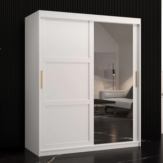 Read more about Rieti ii mirrored wardrobe 2 sliding doors 150cm in white