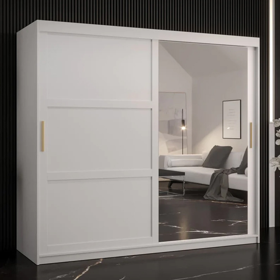 Read more about Rieti ii mirrored wardrobe 2 sliding doors 200cm in white