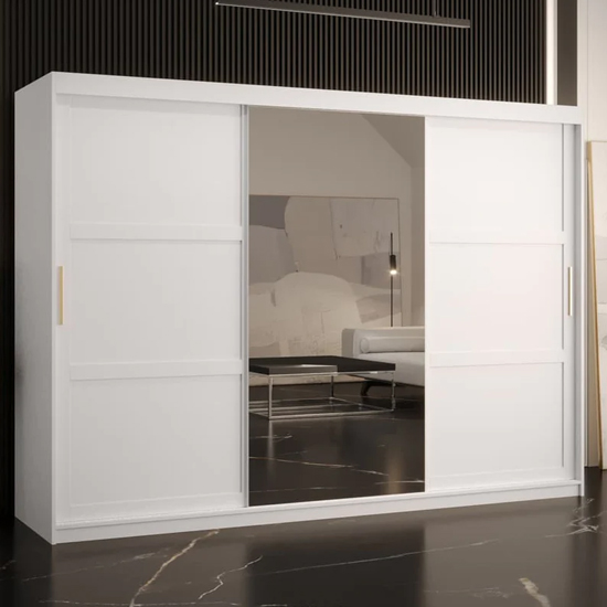 Read more about Rieti ii mirrored wardrobe 2 sliding doors 250cm in white
