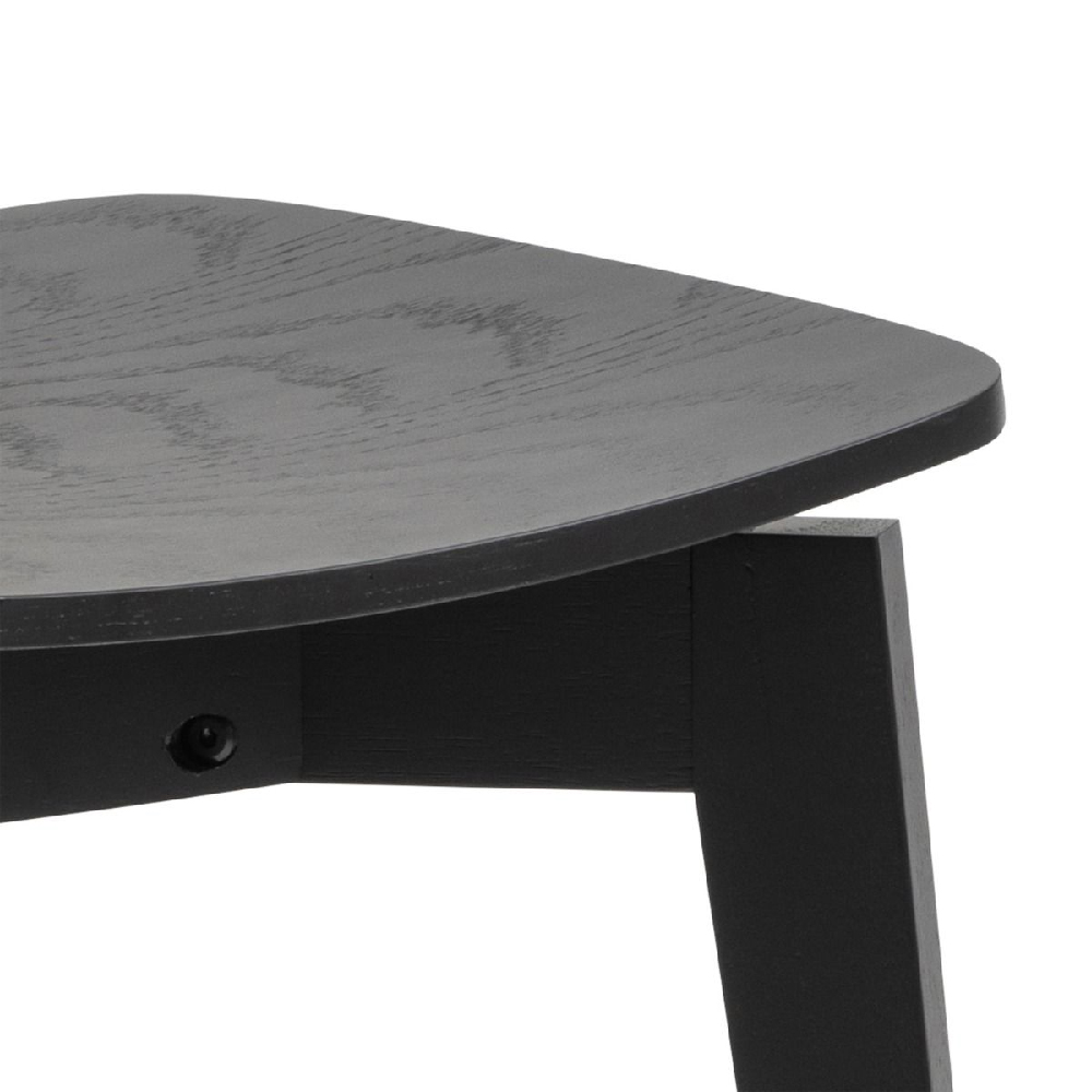 Riga Black Wooden Dining Chairs In Pair