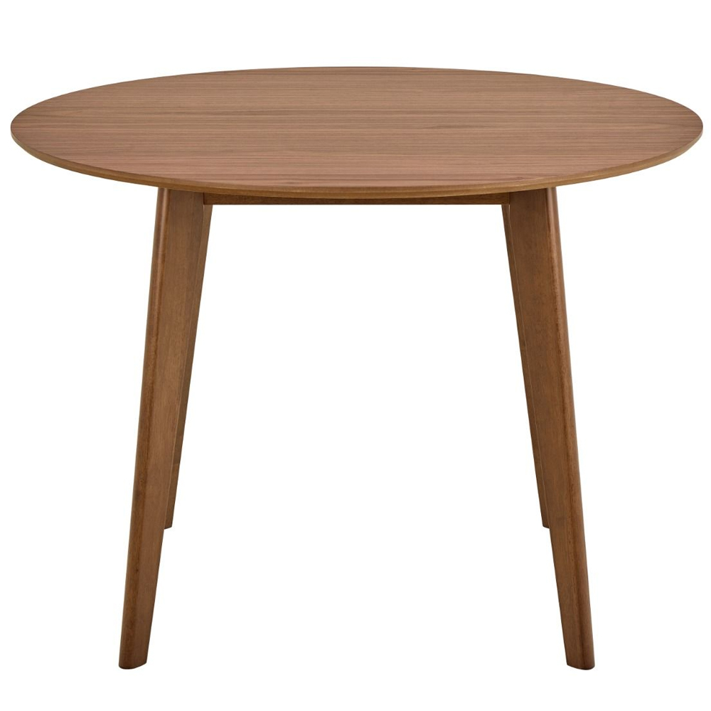 Riga Medium Wooden Round Dining Table In Walnut