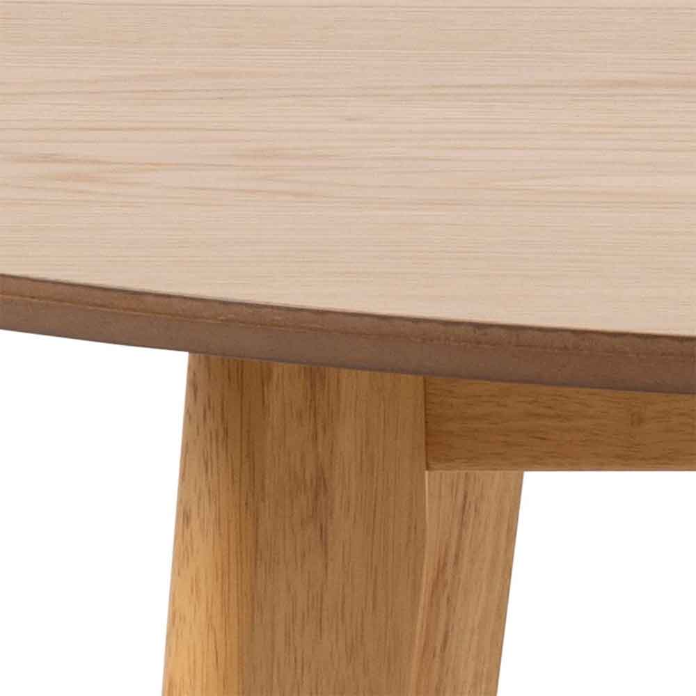 Riga Wooden Dining Table With 4 Chairs In Oak