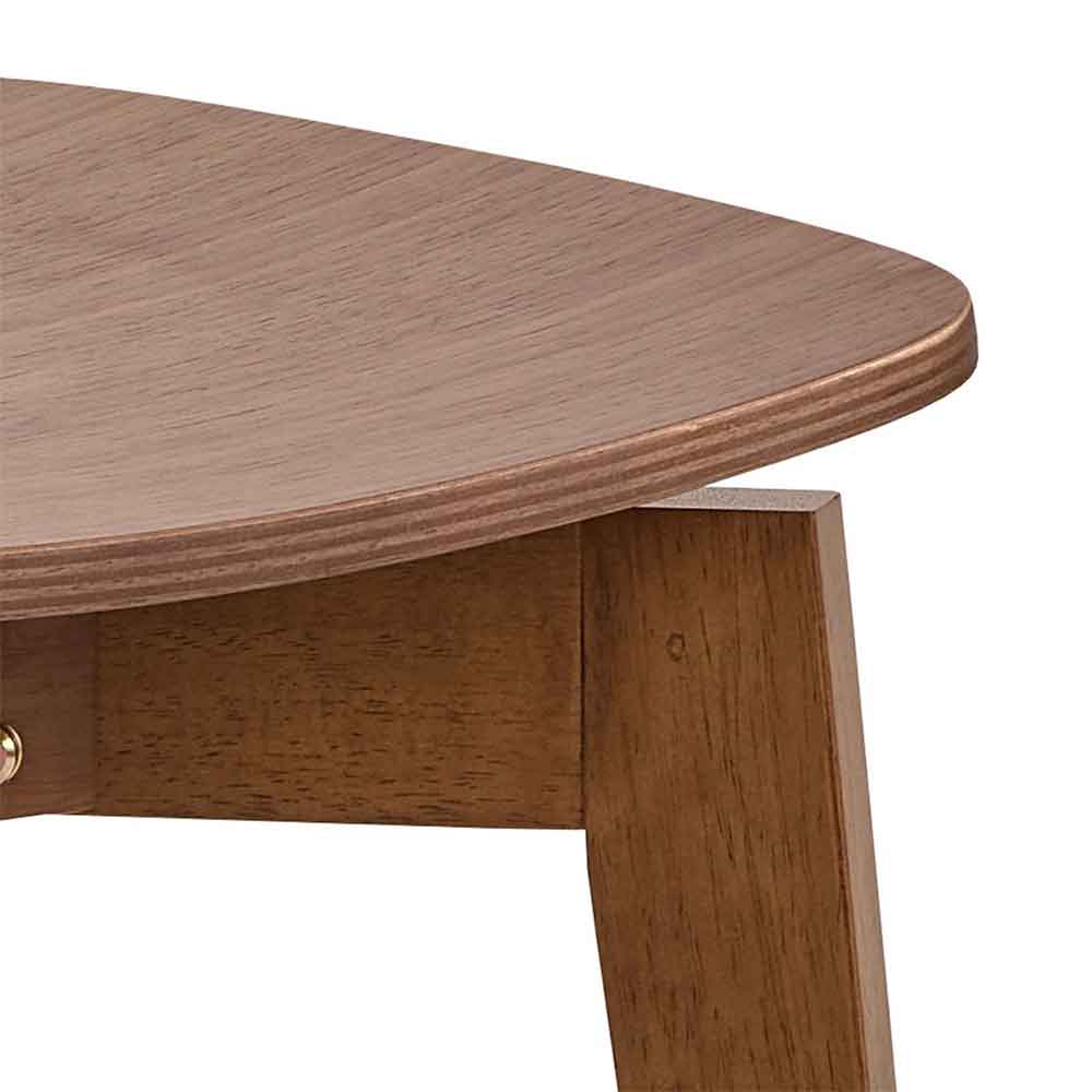 Riga Wooden Dining Table With 4 Chairs In Walnut