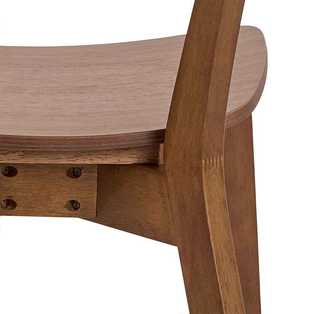 Riga Wooden Dining Table With 4 Chairs In Walnut