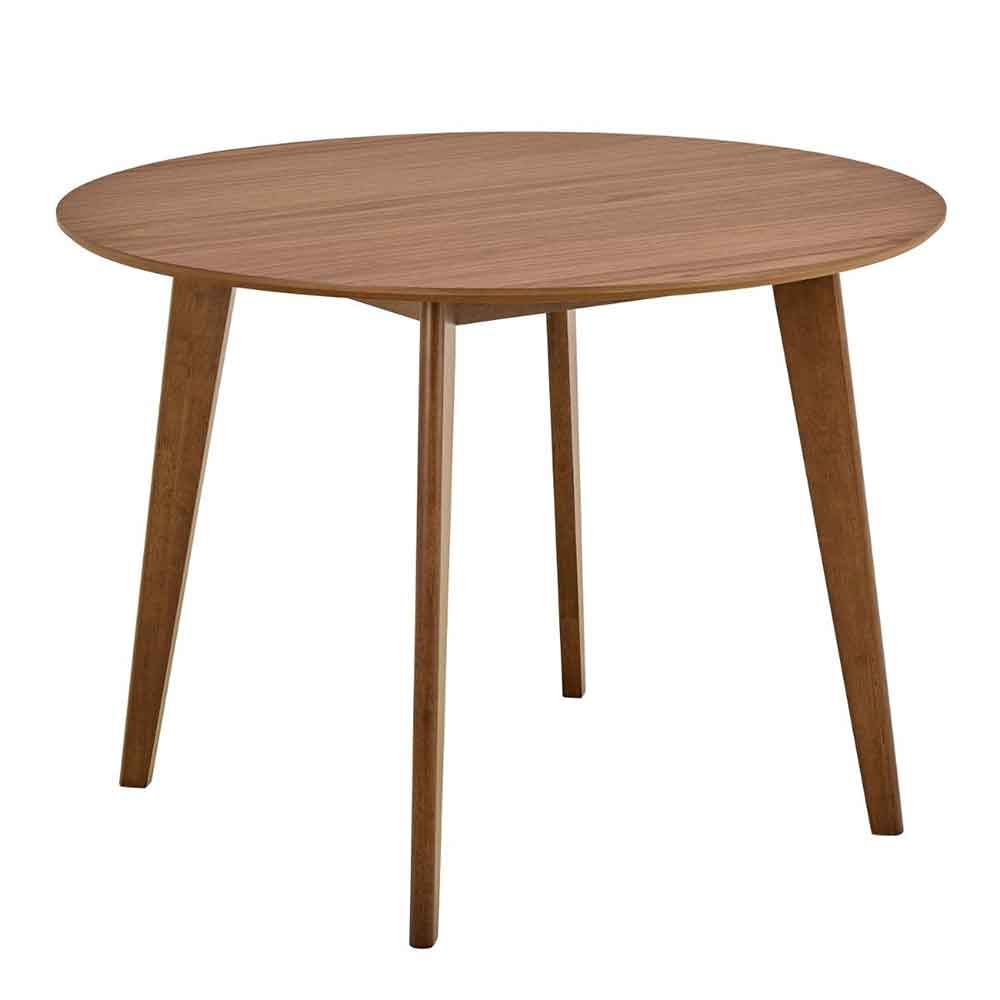 Riga Wooden Dining Table With 4 Chairs In Walnut