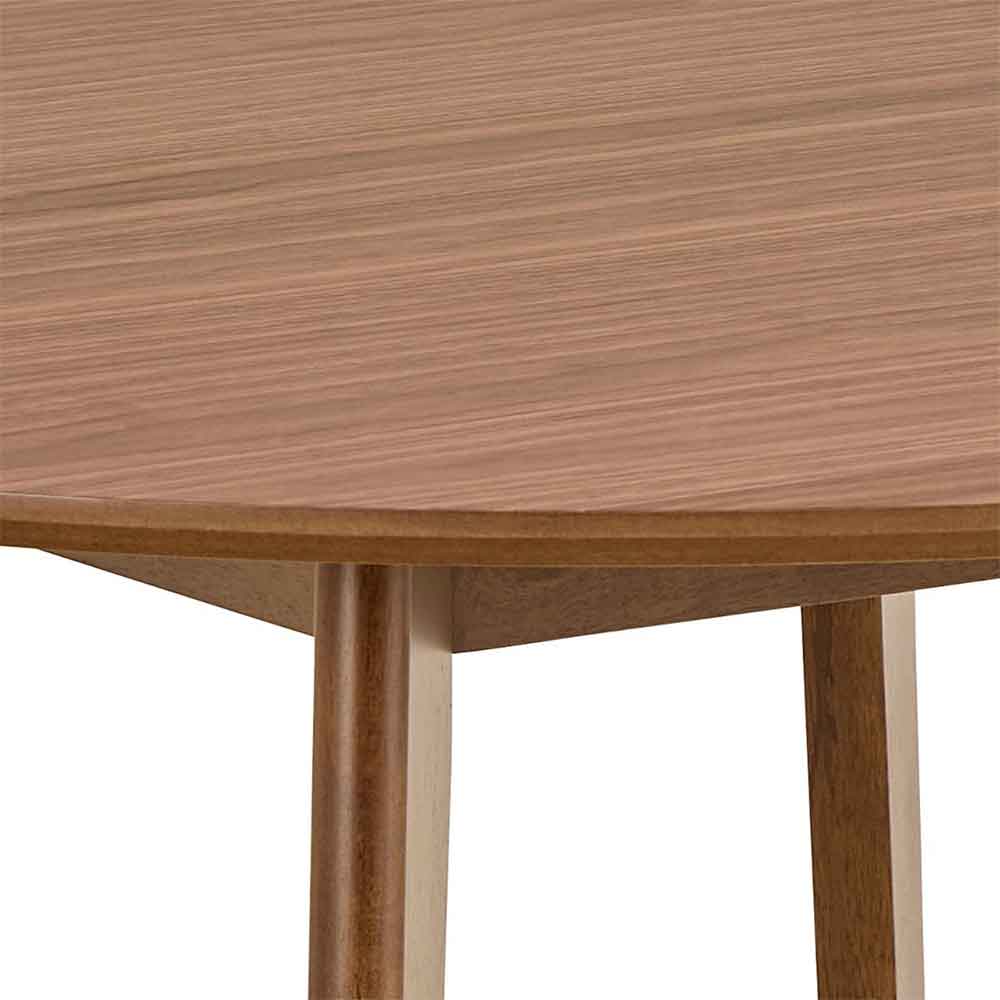 Riga Wooden Dining Table With 4 Chairs In Walnut