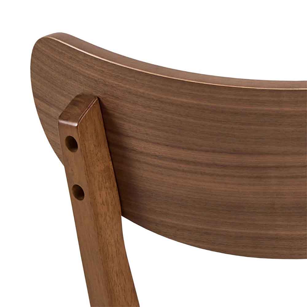 Riga Wooden Dining Table With 4 Chairs In Walnut