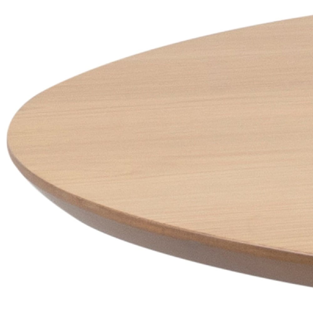 Riga Wooden Dining Table Round In Oak And Black