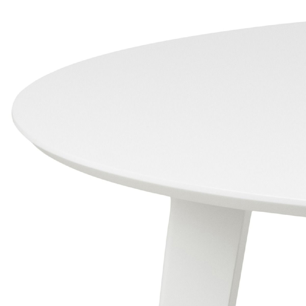 Riga Wooden Dining Table Round In White