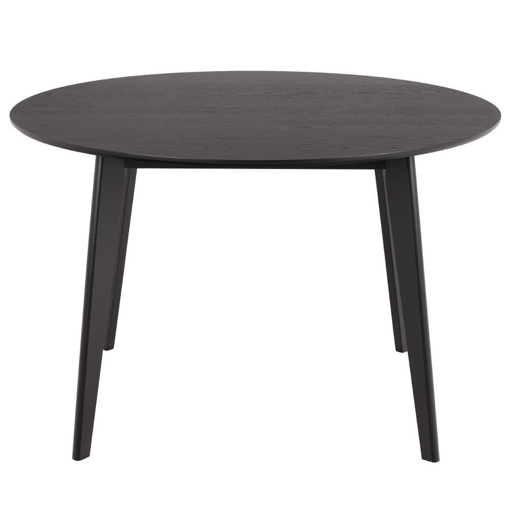 Riga Wooden Round Dining Table In Black