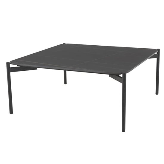 Product photograph of Riley Ceramic Top Coffee Table Square In Lawrence Black from Furniture in Fashion