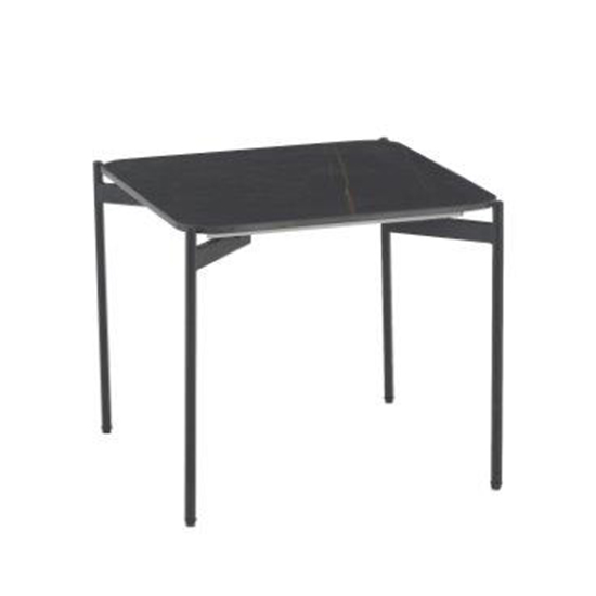 Riley Ceramic Top End Table Square In Lawrence Black