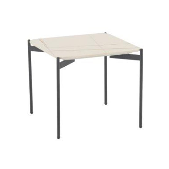 Photo of Riley ceramic top end table square in lawrence white