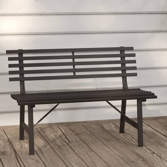 Riley Steel Garden Seating Bench In Black