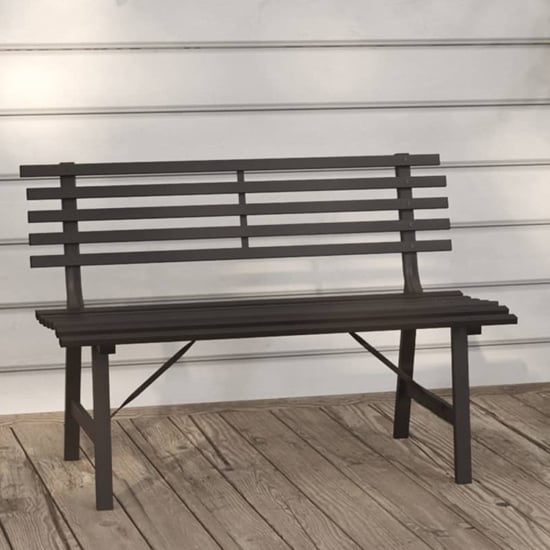 Product photograph of Riley Steel Garden Seating Bench In Black from Furniture in Fashion