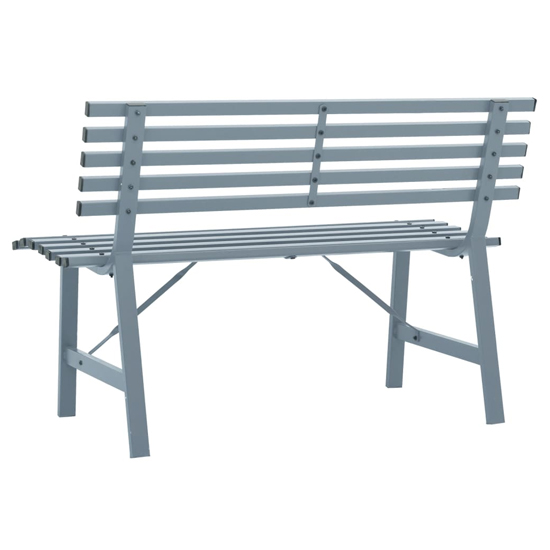 Riley Steel Garden Seating Bench In Grey_5