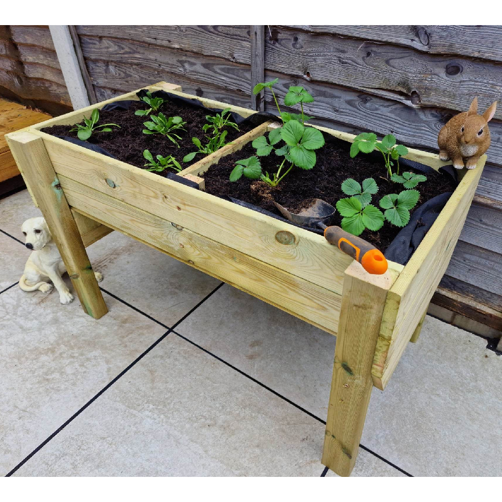 Rimouski Small Wooden Garden Vegetable Planter In Natural