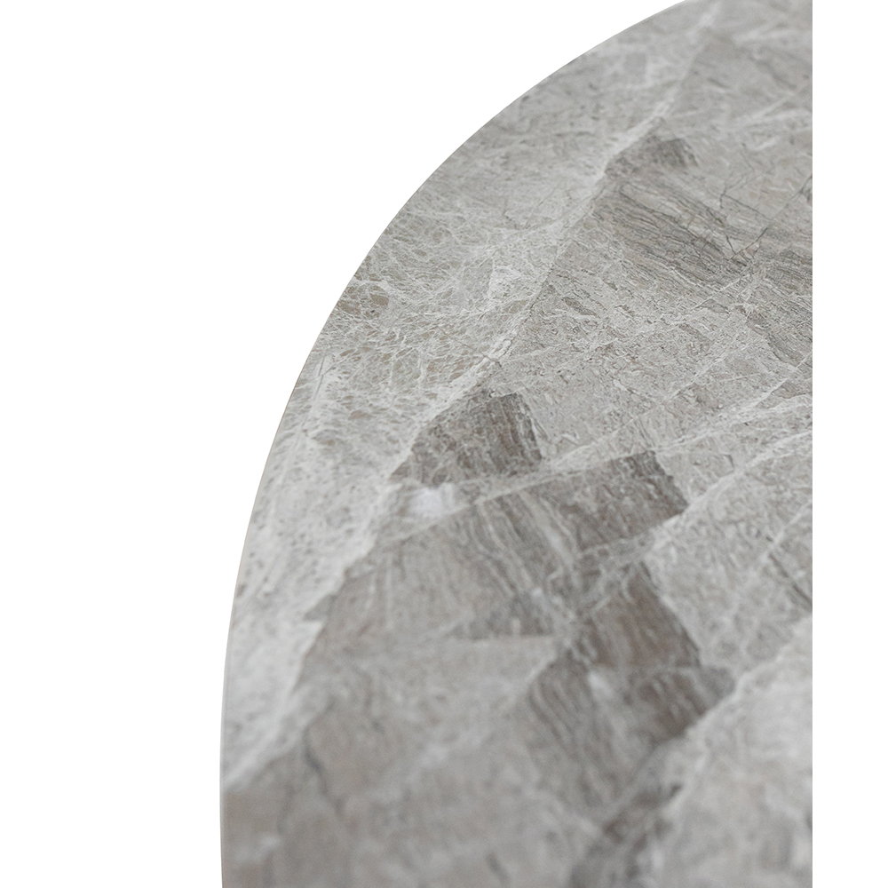 Rinaldo Round Sintered Stone Top Dining Table in Grey