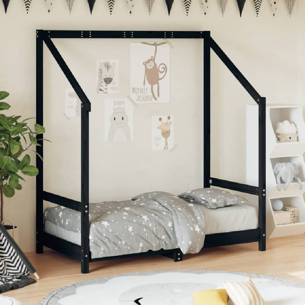 Read more about Ringgold 70x140cm wooden children bed in black