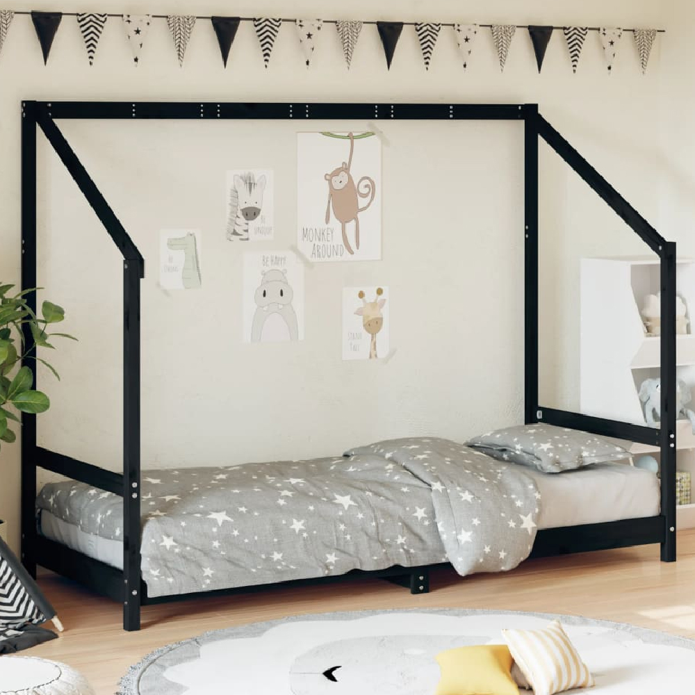 Read more about Ringgold 80x200cm wooden children bed in black