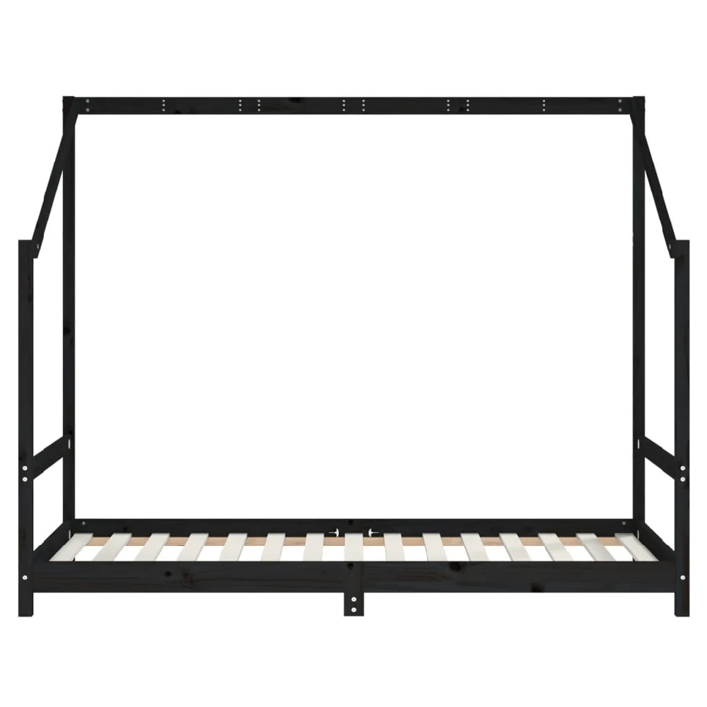 Ringgold 90x190cm Wooden Children Bed In Black