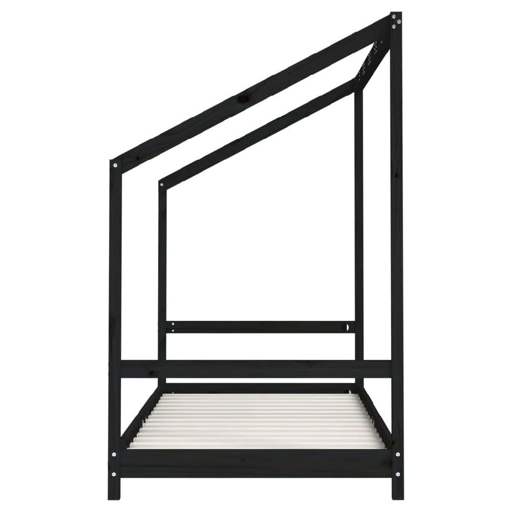 Ringgold 90x190cm Wooden Children Bed In Black