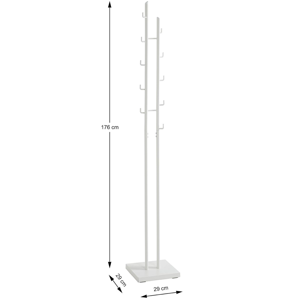 Ringle Steel Coat Stand In Matt White