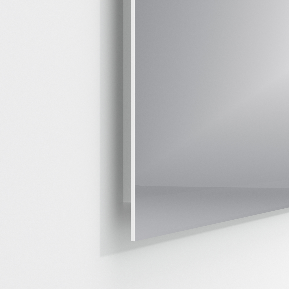 Rirel 800mm Glass Wall Mirror with Wooden Frame
