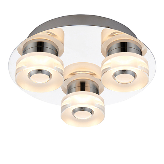 Product photograph of Rita Led 3 Lights Flush Ceiling Light In Chrome from Furniture in Fashion
