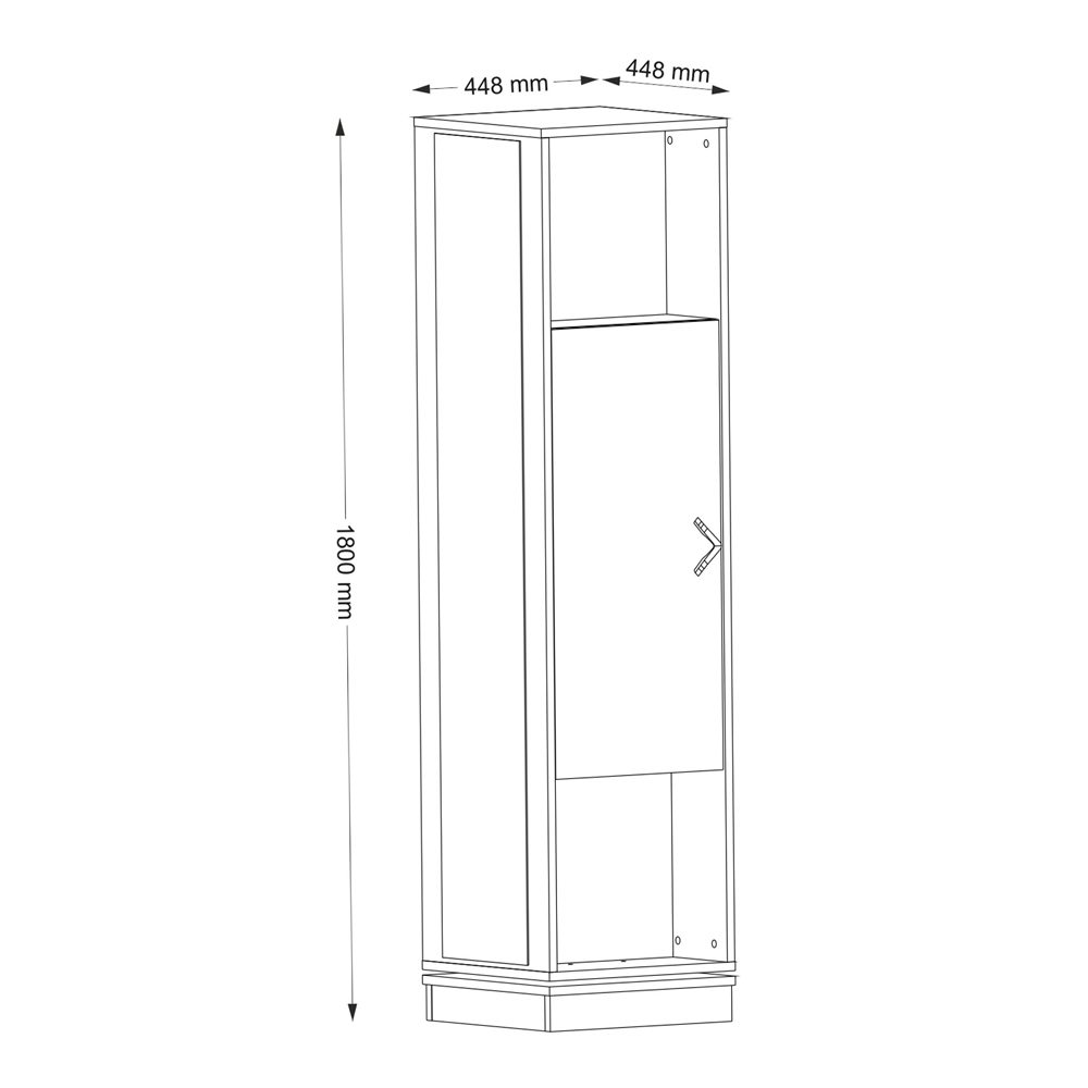 Rivaro Wooden Hallway Coat Stand with Mirror in Walnut