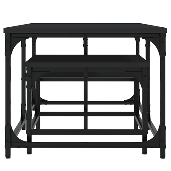 Rivas Set Of 2 Wooden Coffee Tables In Black