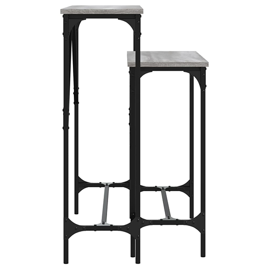 Rivas Set Of 2 Wooden Console Tables In Grey Sonoma Oak