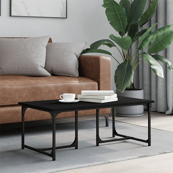 Product photograph of Rivas Wooden Coffee Table Rectangular In Black from Furniture in Fashion