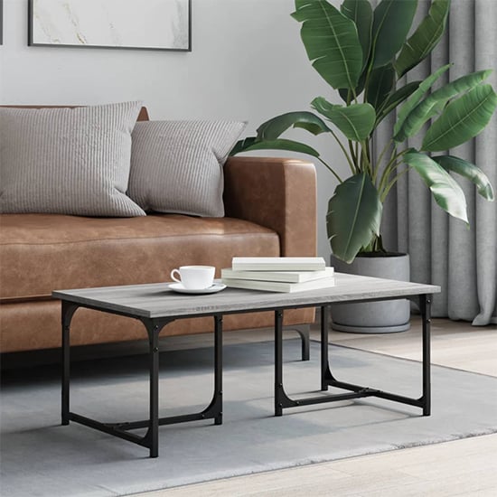 Read more about Rivas wooden coffee table rectangular in grey sonoma oak