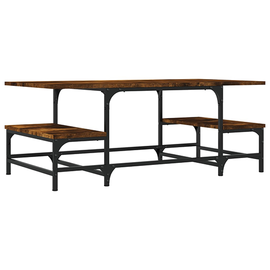 Rivas Wooden Coffee Table In Smoked Oak