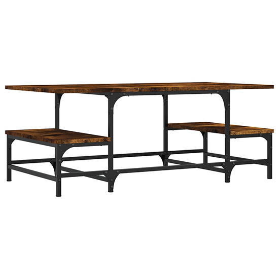Rivas Wooden Coffee Table In Smoked Oak