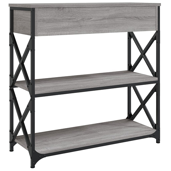 Rivas Wooden Console Table With 2 Drawers In Grey Sonoma Oak