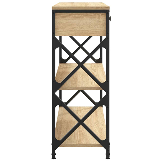 Rivas Wooden Console Table With 2 Drawers In Sonoma Oak