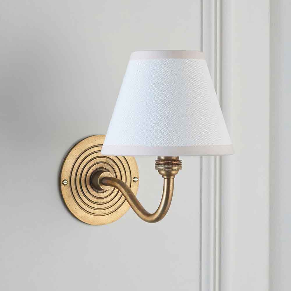 Riven Metal Wall Light in Brass