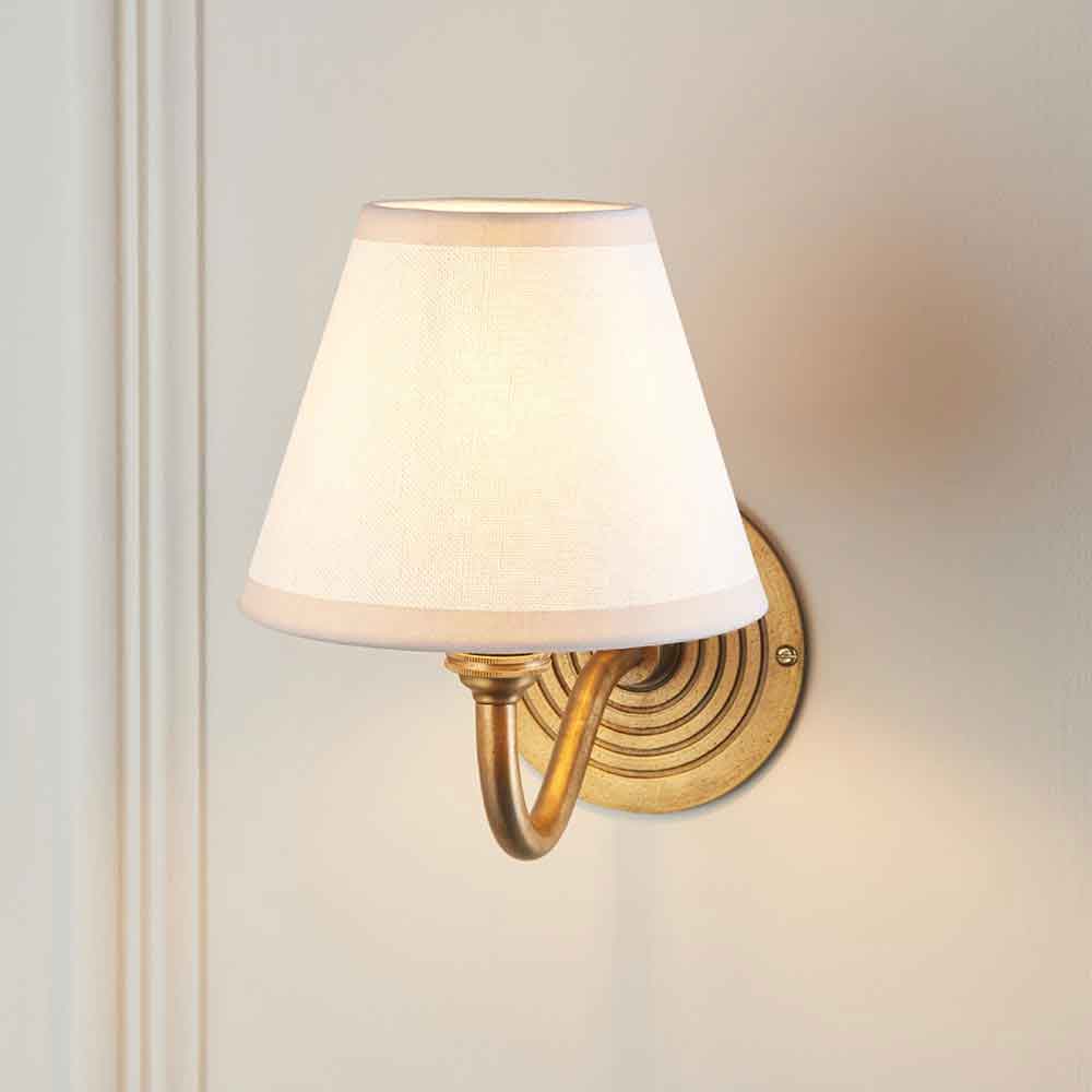 Riven Metal Wall Light in Brass