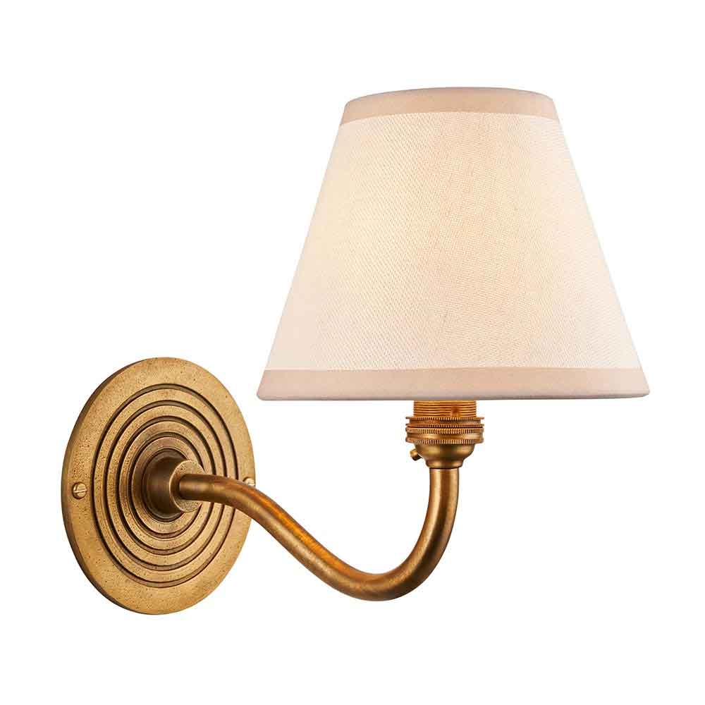 Riven Metal Wall Light in Brass