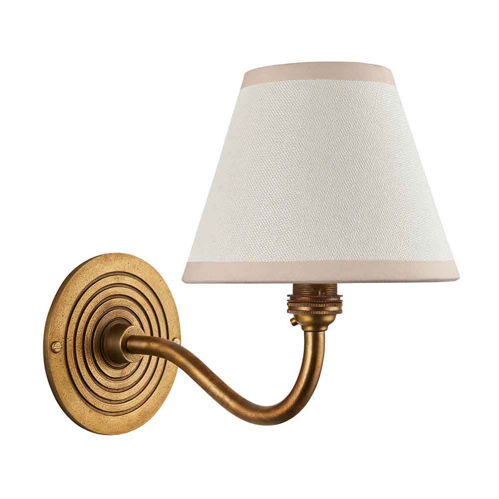 Riven Metal Wall Light in Brass