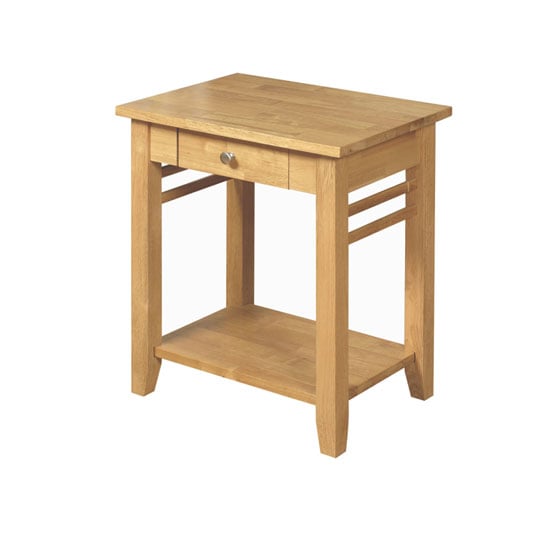 Rivero Wooden End Table In Light Oak With Undershelf Furniture in Fashion