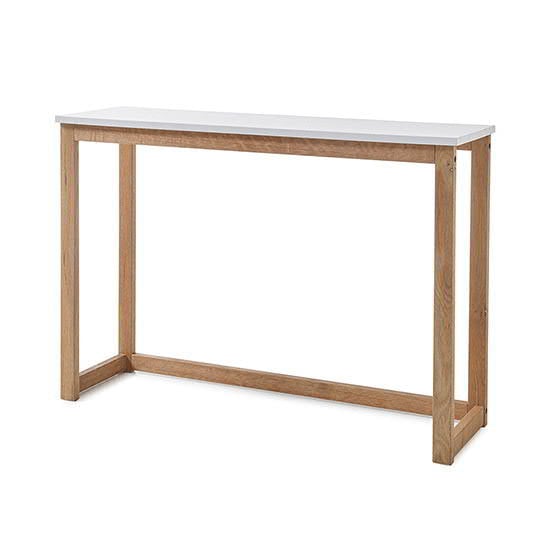 Riverside Wooden Console Table In Matt White And Oak Furniture in Fashion