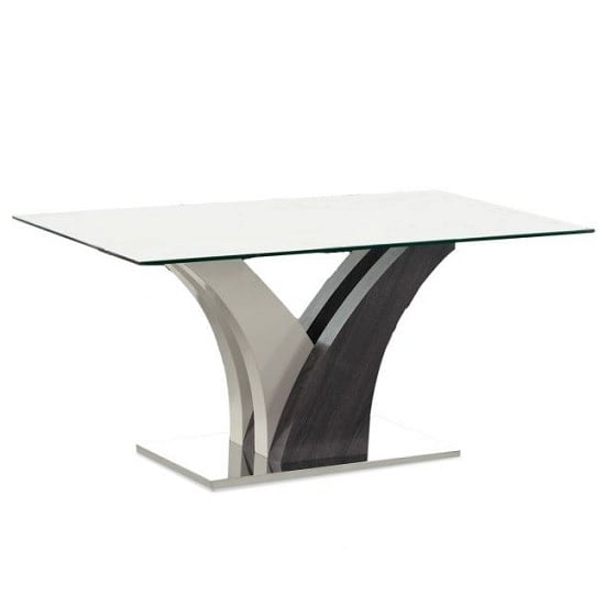 Read more about Southend modern glass dining table rectangular in clear