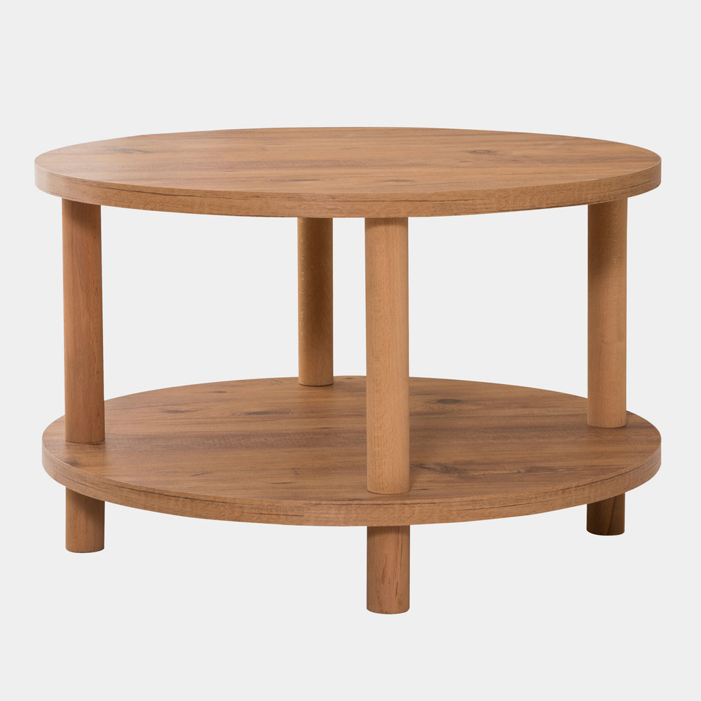 Rivio Round Wooden Coffee Table in Atlantic Pine