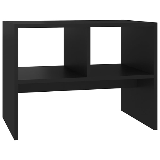 Rivka Wooden Side Table With 2 Shelves In Black_4