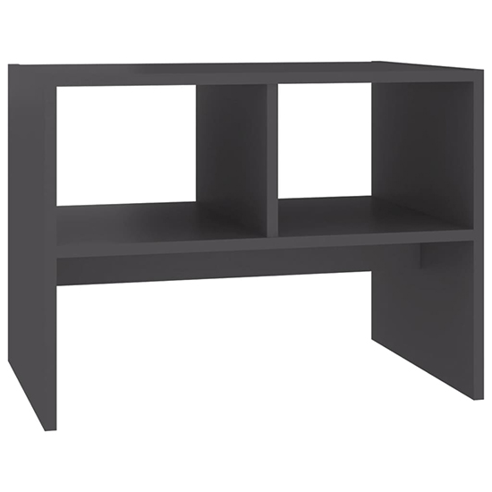 Rivka Wooden Side Table With 2 Shelves In Grey_4