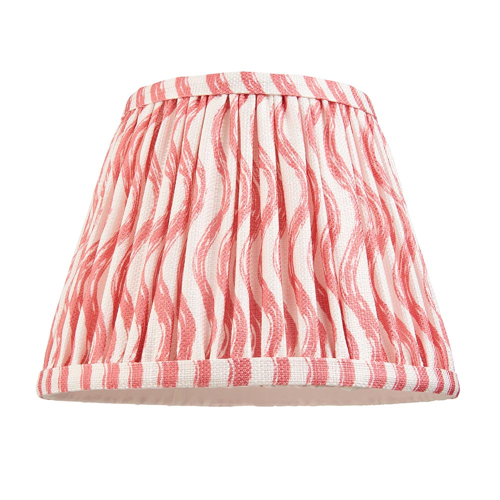 Riyadh Coral Pink 20cm Shade Wood Table Lamp In Pink Clay