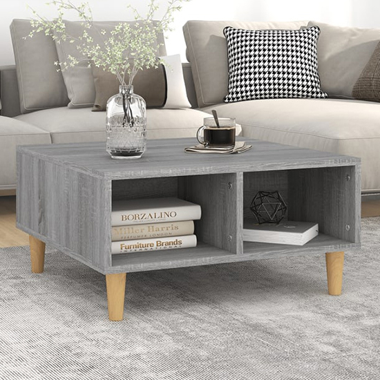 Read more about Riye wooden coffee table with 2 shelves in grey and sonoma oak